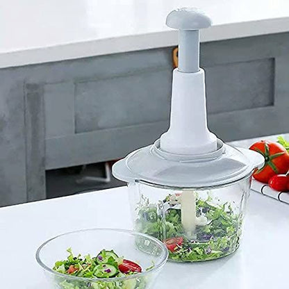 Multifunctional hand press chopper