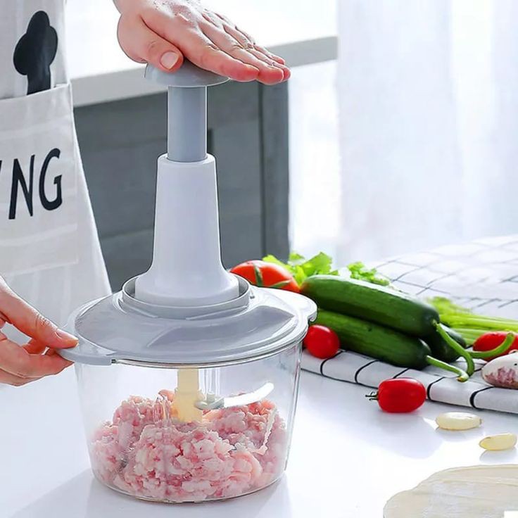 Multifunctional hand press chopper