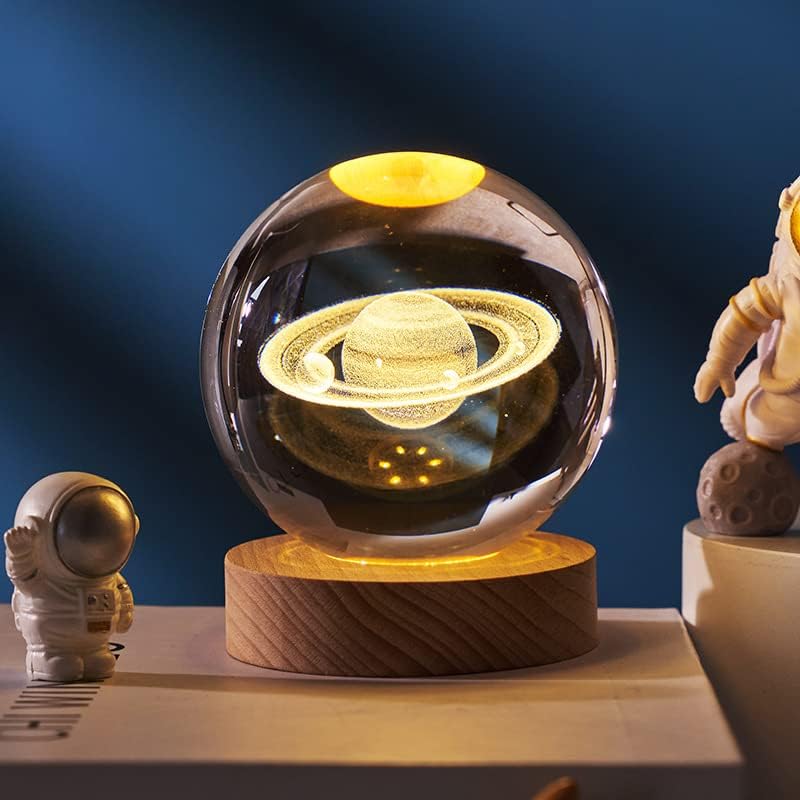 Crystal Ball with Wooden Base light