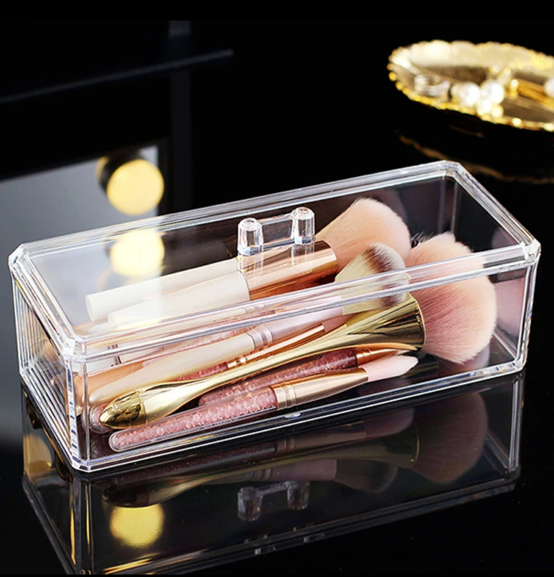 Acrylic Brush Case with Lid