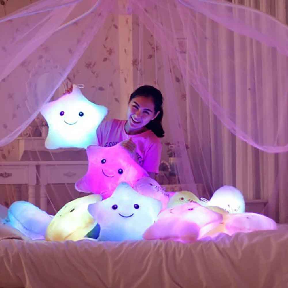 Soft Star Pillow With Glowing LED Light