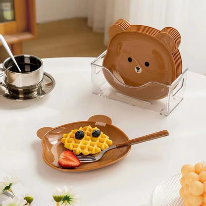 Bear Shape Snack Plates (Pack of 8)