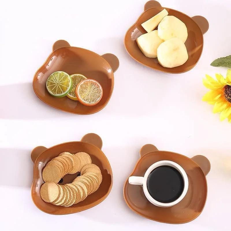 Bear Shape Snack Plates (Pack of 8)