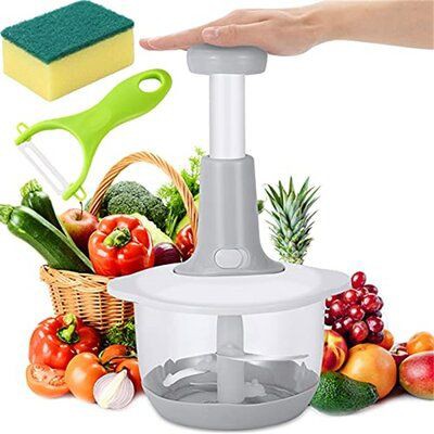 Multifunctional hand press chopper