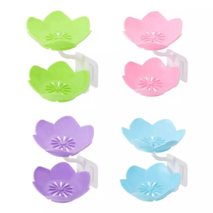 Double layer flower soap holder