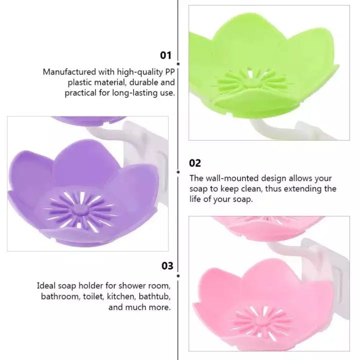 Double layer flower soap holder