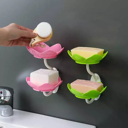 Double layer flower soap holder